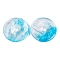 Natural Calcite Dyed Pendants, Donut/Pi Disc Charms, Dodger Blue, 50x8.5mm, Hole: 10mm