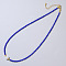 Imitation Pearl & Glass Beaded Necklaces for Women, Elegant Jewelry for Collarbone, Blue