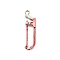 Alloy Enamel Pendants, Saw Blade Charm, Platinum, 30x8x2.5mm, Hole: 2mm