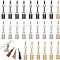 CHGCRAFT 24 Pcs Alloy Cord Ends Cord End Cap Glue-in End Cap Leather Cord for Necklace Cord Tassel Leather Kumihimo Jewelry Making with Bead Cap Bails and Curb Chains