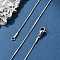 Non-Tarnish 304 Stainless Steel Snake Chains Necklaces, with Lobster Claw Clasps, Stainless Steel Color, 17.7 inch(45cm), 0.9mm