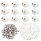 55 Sets Plastic Brackets, 45 Degree Angle Brackets, with 201 Stainless Steel Screw, Platinum, Plastic Brackets: 9x15x13mm