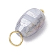 20 шт. непрозрачные стеклянные подвески с эффектом кракле PALLOY-JF03952-06-5