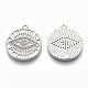 Латунные микропаве прозрачные подвески с фианитом KK-S356-037P-NF-2