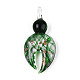 Ручной серебряная фольга Lampwork большие кулоны FOIL-N031-01E-1