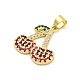Латунные микро проложить кубического циркония подвески KK-U066-08G-2