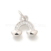 Латунные микропаве прозрачные подвески с фианитом KK-L225-040P