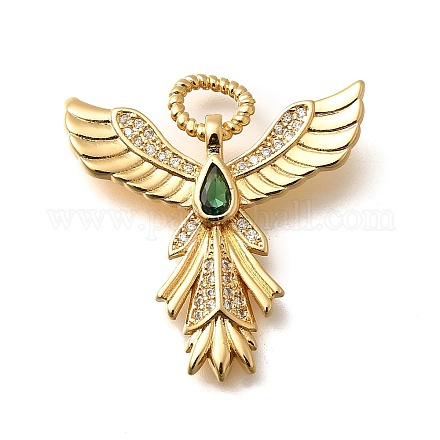 Кубический цирконий из латуни со стеклянными подвесками X-KK-U055-10G-02-1