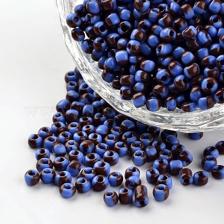 8/0 непрозрачные цвета просачиваться стеклянные бусины SEED-M007-38-1