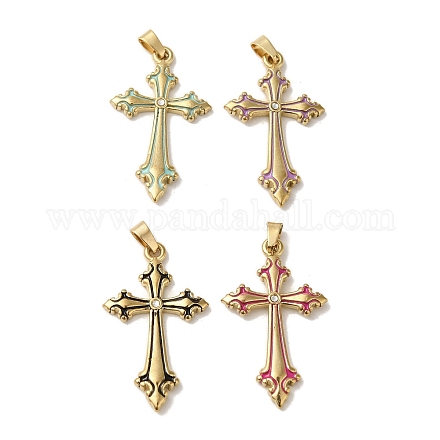Латунные микро проложить кубического циркония подвески KK-C058-18G-1