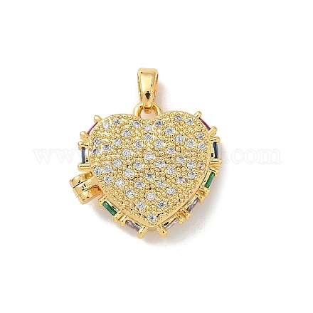Латунные микропроволочные кубические циркониевые медальоны KK-F905-05G-02-1