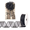 9M Polyester Rhinestone Ribbon, for Cloth DIY Making Decor, Black, 1-1/2 inch(38mm), about 9.84 Yards(9m)/Roll