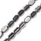 Electroplate Glass Beads Strands, Pearl Luster Plated, Oval, Gray, 9.5x6.5x3.5mm, Hole: 0.9mm, about 78Pcs/strand, 25.59 inch(65cm)