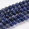 Natural Sodalite Beads Strands, Grand A, Round, 6mm, Hole: 0.8mm about 58~61pcs/strand, 15 inch