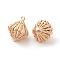 Brass Pendants, Hollow, Bicone, Real 18K Gold Plated, 19x15mm, Hole: 1.4mm