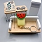PVC Plastic Fruit Keychain, Watermelon, Pendant: 5.1x3.4cm