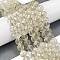Frosted Transparent Glass Bead Strands, with Gold Powder, Round, Old Lace, 10mm, Hole: 1mm, about 84pcs/strand, 31.50''(80cm)