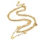 304 Stainless Steel Double Layer Necklaces, Pendant Necklaces, Butterfly, 15.83~16.02 inch(40.2~40.7cm)