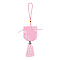 Silk Packing Pouches, Vintage Scented Sachet Perfume Bag, with Tassel, Pearl Pink, 32~34cm