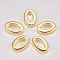 201 Stainless Steel Linking Rings, Marquise Links, Horse Eye, Real 18k Gold Plated, 15x10x1.2mm, Hole: 5x10mm