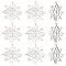 DICOSMETIC 10Pcs Sun Face Charm Hollow Sun Charm Vintage Circle Coin Charm Textured Face Charm Stainless Steel Charms Dangle Jewelry Supplies for DIY Necklace Bracelet Key Chain Crafts, Hole: 1.6mm