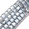 Electroplate Glass Beads Strands, Cube, Faceted, Sky Blue, 7x7x7mm, Hole: 1.4mm, about 98~99pcs/strand, 26~27.44''(66~69.7cm)