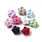 9 Colors Spray Painted Alloy Beads, Star with Bowknot, Mixed Color, 10x10.5x6mm, Hole: 2mm