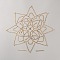 Flower Alloy Rhinestone Tassel Hair Chain Hat for Bridal, with Hair Clip, Golden, 308x308x4.5mm