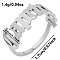 Non-Tarnish Adjustable Stainless Steel Constellations Cuff Ring for Couples, Simple and Personalized Design, Stainless Steel Color, Capricorn, Inner Diameter: 17mm