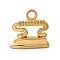 Ion Plating(IP) 304 Stainless Steel Pendants, Electric Iron Charms, Real 18K Gold Plated, 17x18x6mm, Hole: 2.5mm