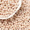 6/0 Glass Seed Beads, Opaque Colours Luster, Teardrop, Old Lace, 4~5x4~4.5x3~4mm, Hole: 0.8~0.9mm, about 125pcs/10g