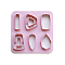 ABS Plastic Plasticine Tools, Clay Dough Cutters, Moulds, Modelling Tools, Modeling Clay Toys for Children, Trapezoid, Rectangle, 10x10cm