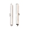 Non-Tarnish 304 Stainless Steel Slide On End Clasp Tubes, Slider End Caps, Stainless Steel Color, 35x6x4mm, Hole: 3.5mm, Inner Diameter: 3mm
