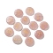 13Pcs Flat Round Natural Rose Quartz Rune Stones, Healing Stones for Chakras Balancing, Crystal Therapy, Meditation, Reiki, Divination, 24.5x5.5~7.5mm