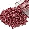 TOHO Round Seed Beads, Japanese Seed Beads, (405F) Opaque ABFrost Cherry, 8/0, 3mm, Hole: 1mm, about 222pcs/10g