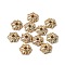 Brass Bead Caps, 6-Petal, Long-lasting, Flower, Real 14K Gold Plated, 7mm