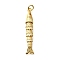 Brass Micro Pave Cubic Zirconia Pendants, Movable 3D Sardine Fish Charms, with Jump Ring, Cadmium Free & Lead Free, Long-Lasting Plated, Tomato, 36x6x6mm, Hole: 3mm