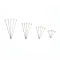 Tarnish Resistant 304 Stainless Steel Eye Pin, Stainless Steel Color, 7.4x7.3x2.5cm, Hole: 2mm, Pin: 0.6mm, about 600pcs/box