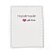Rectangle Word Print Paper Earring Necklace Display Card, Jewelry Display Card for Earring Necklace Storage, WhiteSmoke, 6.5x5x0.05cm, Hole: 5mm and 2.5mm
