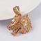 316L Surgical Stainless Steel Pendants, Wolf, Golden, 29x34x8mm, Hole: 7x12mm