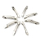 Iron Hair Barrette Findings, French Hair Clip Findings, Platinum Color, about 78mm long, 9mm wide