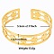 Stylish European and American Hollow Star 304 Stainless Steel Cuff Bangles for Women