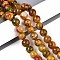 Dyed Natural Agate Beads Strands, Round, Colorful, 13.5~14mm, Hole: 1.2~1.4mm, about 27~28pcs/strand, 14.45~14.96''(36.7~38cm)