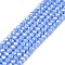 Electroplate Glass Beads Strands, Opaque Solid Color, AB Color Plated, Faceted, Rondelle, Cornflower Blue, 2.9~3.3x2mm, Hole: 0.8mm, about 144~150pcs/strand, 35~37cm