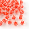 Handmade Luminous Lampwork Beads, Round, Red, 9~10mm, Hole: 1~2mm
