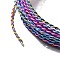 Aluminum Wire, Twisted Round, for Jewelry Making, Rainbow Color, 2mm, 12 Gauge, about 16.40 Feet(5m)/Bundle