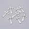 Alloy Pendants, Lead Free and Cadmium Free, Cross, Antique Silver Color, about 33mm long, 19mm wide, 1.5mm thick, hole: 1mm