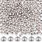 400Pcs 304 Stainless Steel Beads, Round, Stainless Steel Color, 6x5mm, Hole: 2.2mm