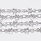 Tarnish Resistant 304 Stainless Steel link Chains, with Spool, Star, Soldered, Stainless Steel Color, 10x4.5x1mm, about 10m/roll