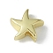 Rack Plating Brass Beads, Long-Lasting Plated, Lead Free & Cadmium Free, Starfish, Real 18K Gold Plated, 9.5x9.5x5mm, Hole: 2mm
